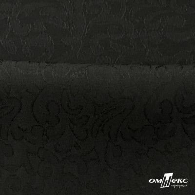 Ткань жаккард королевский, 100% полиэстр 180 г/м 2, шир.150 см, цв-черный - купить в Рязани. Цена 296.39 руб.