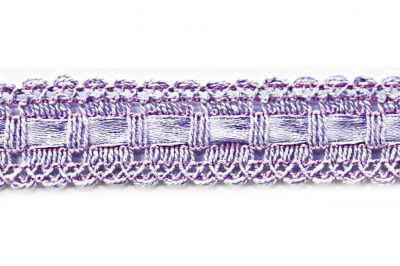 Тесьма кружевная 0621-1605, шир. 25 мм/уп. 20+/-1 м, цвет 107-фиолет - купить в Рязани. Цена: 400.25 руб.