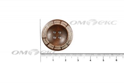 Пуговица деревянная круглая №53 (25мм) - купить в Рязани. Цена: 3.68 руб.