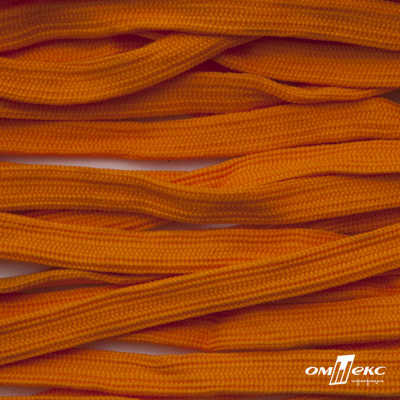 Шнур плетеный (плоский) d-12 мм, (уп.90+/-1м), 100% полиэстер, цв.267 - оранжевый - купить в Рязани. Цена: 8.62 руб.