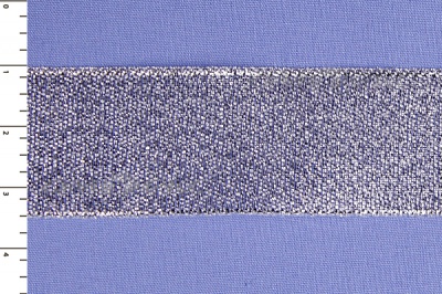 Лента парча MR-25, 25мм (33 м)  серебро - купить в Рязани. Цена: 403.62 руб.