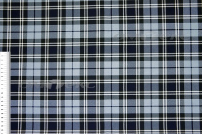 Ткань костюмная клетка Т7274 2004, 220 гр/м2, шир.150см, цвет т.синий/гол/бел - купить в Рязани. Цена 