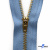 Молнии джинсовые металл т-4, 18 см латунь (YG), цв.-деним (231) - купить в Рязани. Цена: 21.57 руб.