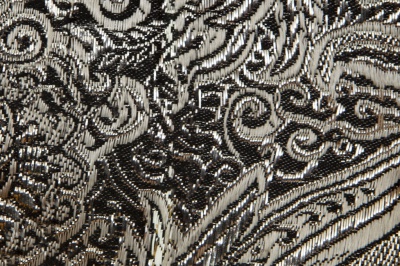 Ткань костюмная жаккард №11, 140 гр/м2, шир.150см, цвет тем.серебро - купить в Рязани. Цена 383.29 руб.
