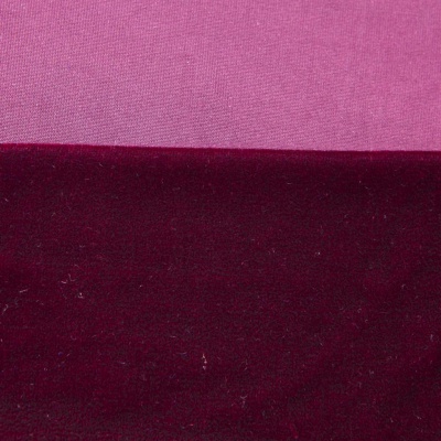 Бархат стрейч №2, 240 гр/м2, шир.160 см, (2,6 м/кг), цвет бордо - купить в Рязани. Цена 740.88 руб.