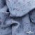 Ткань Муслин принт, 100% хлопок, 125 гр/м2, шир. 140 см, #2308 цв. 69 серо-голубой с цветком - купить в Рязани. Цена 413.11 руб.