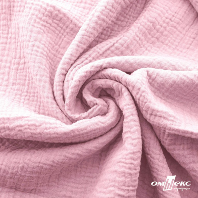 Ткань Муслин, 100% хлопок, 125 гр/м2, шир. 135 см   Цв. Розовый Кварц   - купить в Рязани. Цена 337.25 руб.