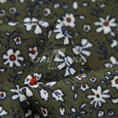 Плательная ткань "Фламенко" 11.2, 80 гр/м2, шир.150 см, принт растительный - купить в Рязани. Цена 259.21 руб.
