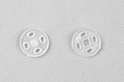 Кнопки пришивные пластиковые 10 мм, блистер 24шт, цв.-прозрачные - купить в Рязани. Цена: 48.41 руб.