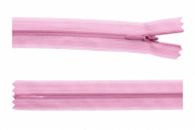 Молния потайная Т3 513, 60 см, капрон, цвет св.розовый - купить в Рязани. Цена: 10.24 руб.