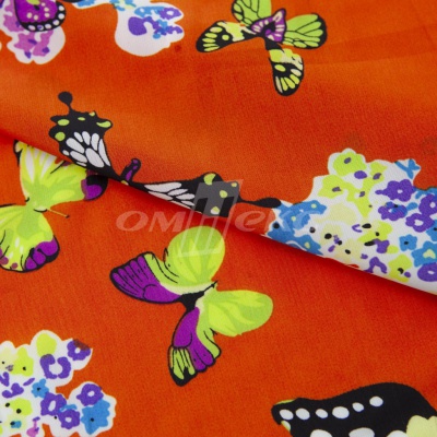 Плательная ткань "Софи" 7.1, 75 гр/м2, шир.150 см, принт бабочки - купить в Рязани. Цена 243.96 руб.