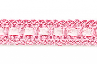 Тесьма кружевная 0621-1605, шир. 25 мм/уп. 20+/-1 м, цвет 096-розовый - купить в Рязани. Цена: 400.25 руб.