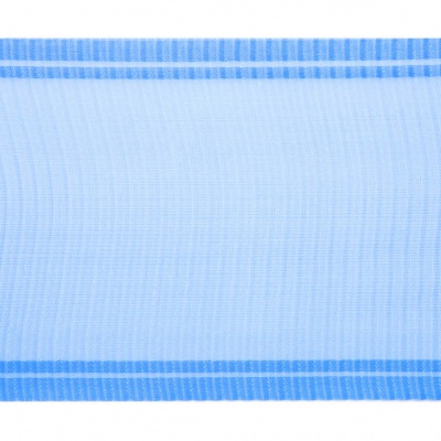 Лента капроновая "Гофре", шир. 110 мм/уп. 50 м, цвет голубой - купить в Рязани. Цена: 28.22 руб.