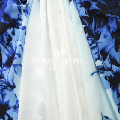 Плательная ткань "Фламенко" 19.1, 80 гр/м2, шир.150 см, принт растительный - купить в Рязани. Цена 241.49 руб.